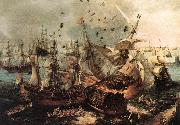 VROOM, Hendrick Cornelisz. Battle of Gibraltar qe china oil painting reproduction